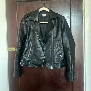 Worn twice, vegan leather jacket.